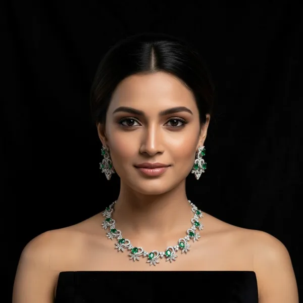 Green_Brass_&_Copper_Necklace_Set_For_Women