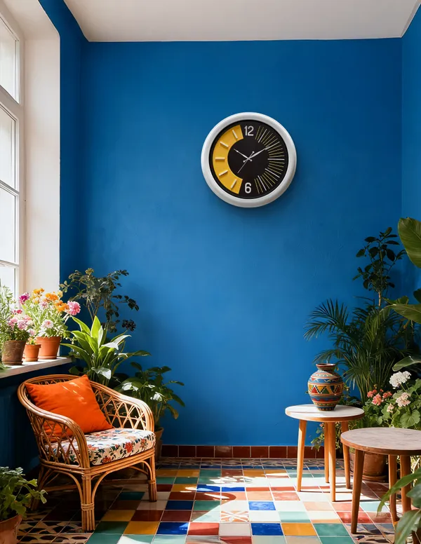 Black_Handmade_Wooden_Wall_Clock_With_Dome_Glass