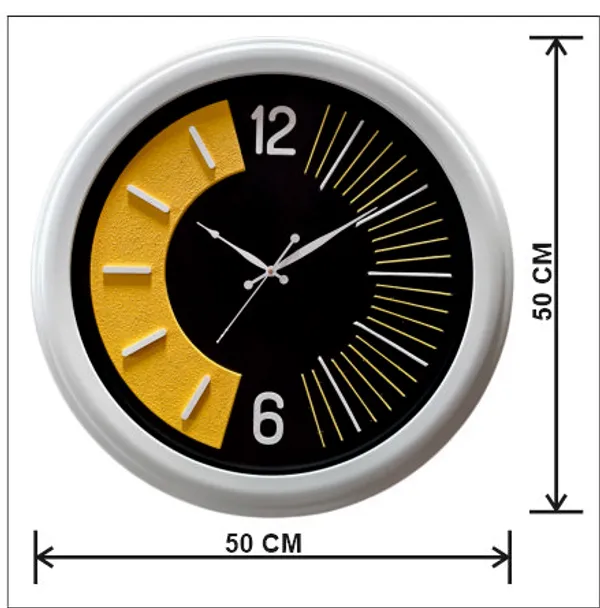 Black_Handmade_Wooden_Wall_Clock_With_Dome_Glass