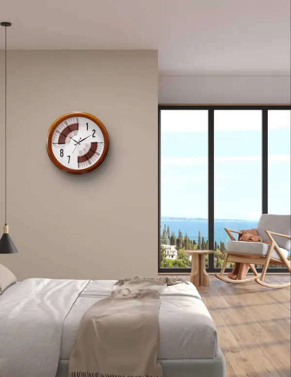 White_Handmade_Wooden_Wall_Clock_With_Dome_Glass