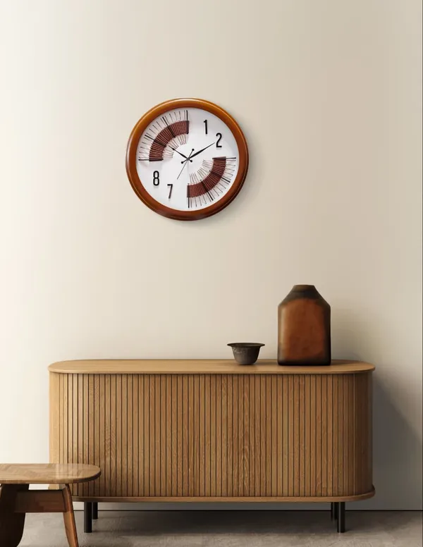 White_Handmade_Wooden_Wall_Clock_With_Dome_Glass