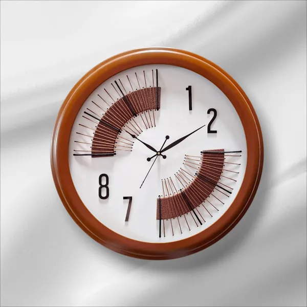 White_Handmade_Wooden_Wall_Clock_With_Dome_Glass