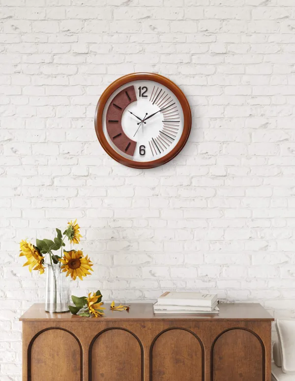 White_Handmade_Wooden_Wall_Clock_With_Dome_Glass