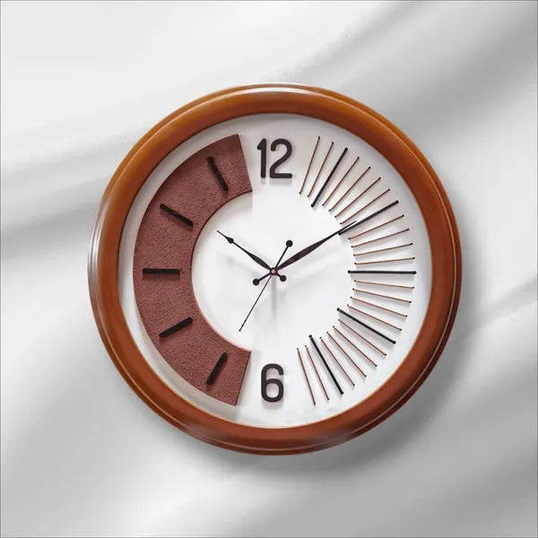 White_Handmade_Wooden_Wall_Clock_With_Dome_Glass