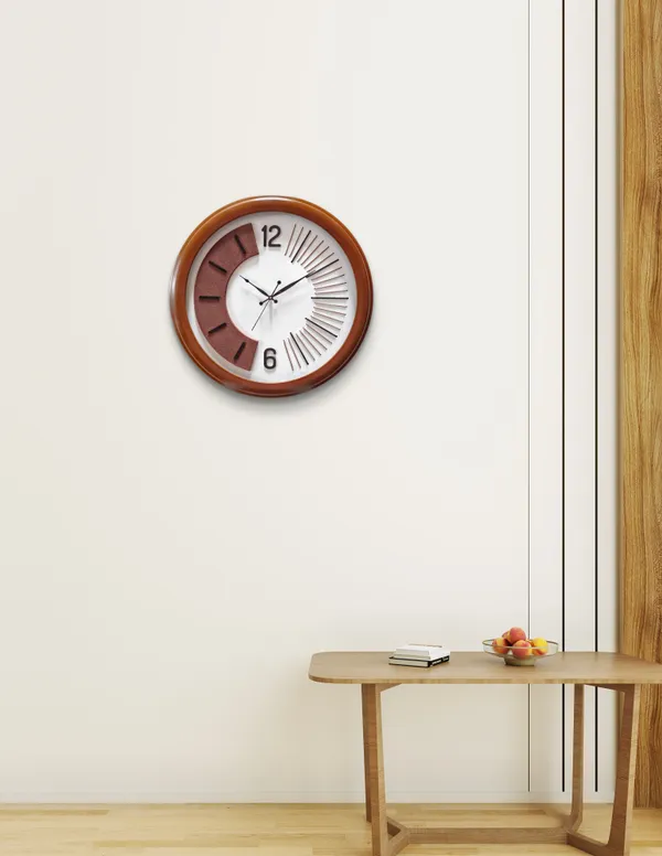 White_Handmade_Wooden_Wall_Clock_With_Dome_Glass