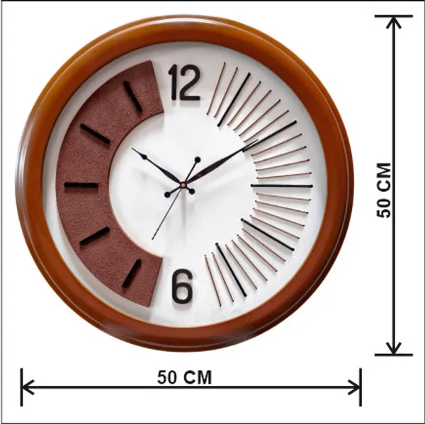 White_Handmade_Wooden_Wall_Clock_With_Dome_Glass