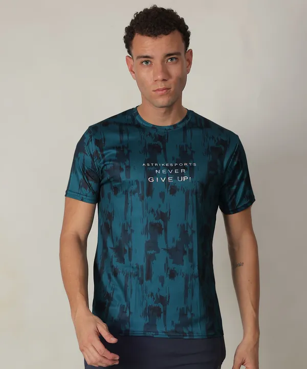 Blue_Men_Solid_Slim_Fit_Crew_Neck_Printed_T-shirt