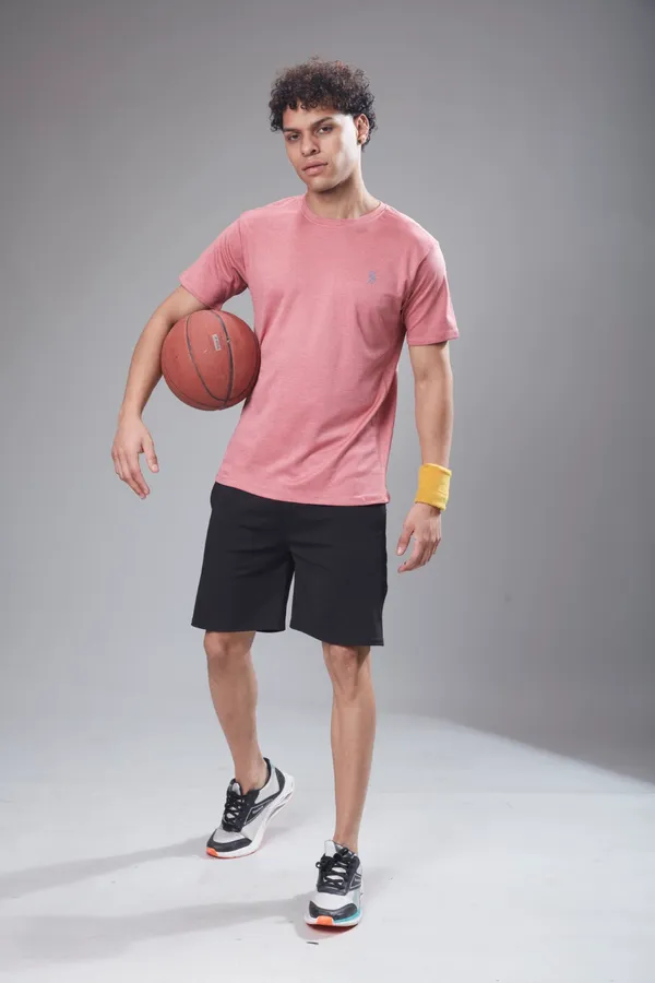 Pink_Solid_Slim_Fit_Crew_Neck_T-Shirt_For_Men