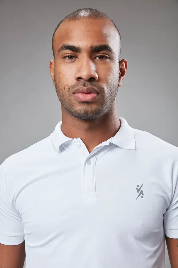 White_Solid_Slim_Fit_Polo_T-Shirt_For_Men