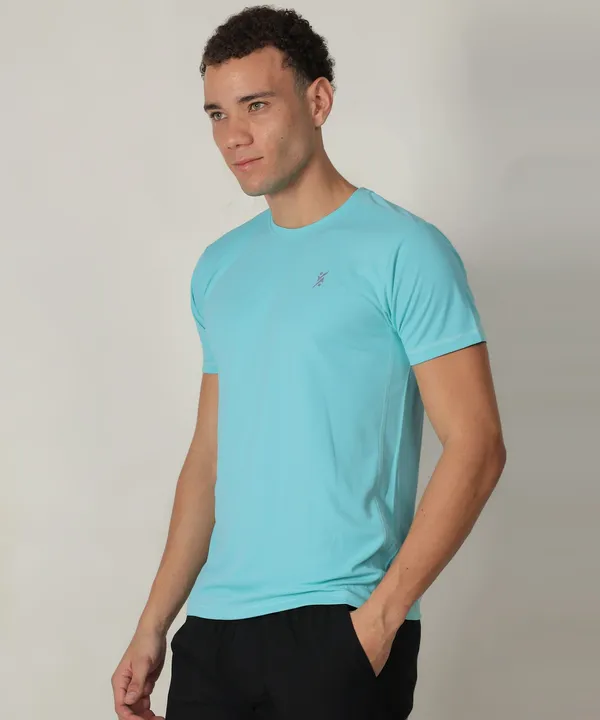 Sky_Blue_Solid_Slim_Fit_Crew_Neck_T-Shirt_For_Men