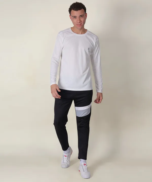 White_Solid_Slim_Fit_Crew_Neck_T-Shirt_For_Men