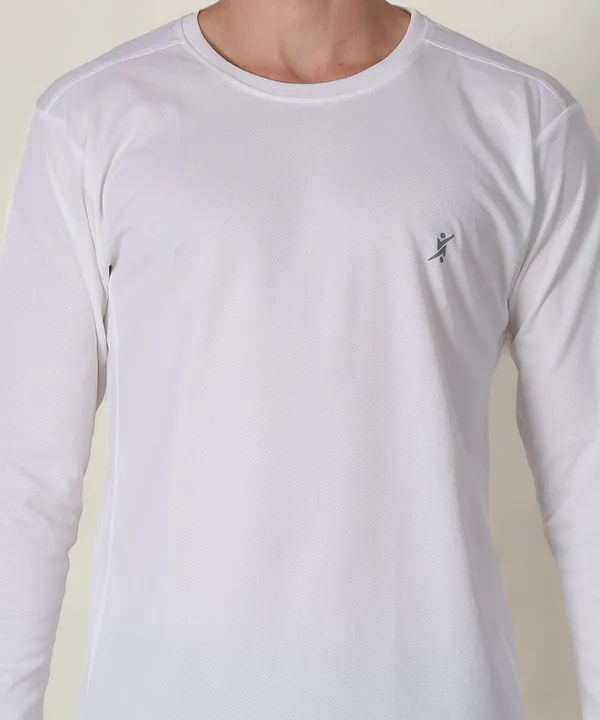 White_Solid_Slim_Fit_Crew_Neck_T-Shirt_For_Men
