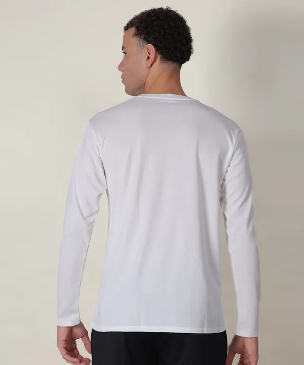 White_Solid_Slim_Fit_Crew_Neck_T-Shirt_For_Men
