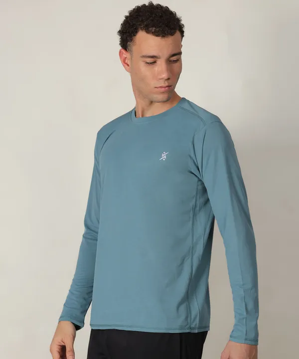 Navy_Blue_Solid_Slim_Fit_Crew_Neck_T-Shirt_For_Men