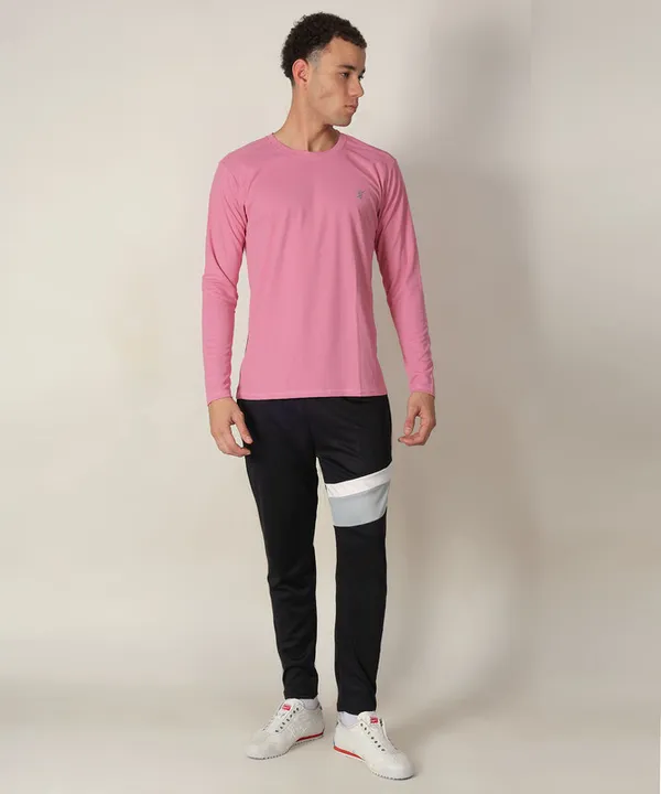 Pink_Solid_Slim_Fit_Crew_Neck_T-Shirt_For_Men