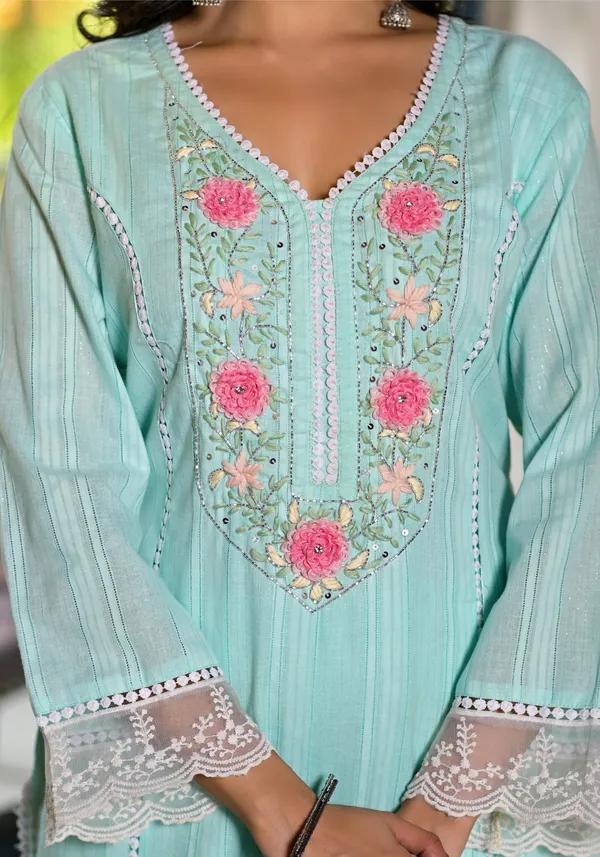 Sea_Green_Cotton_Premium_And_Elegant_Kurta_Sets_For_Women