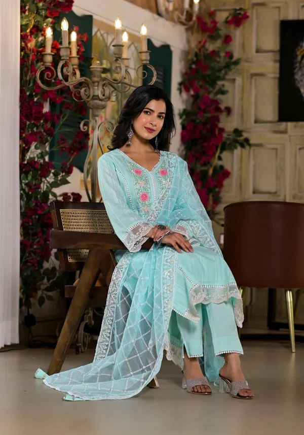 Sea_Green_Cotton_Premium_And_Elegant_Kurta_Sets_For_Women