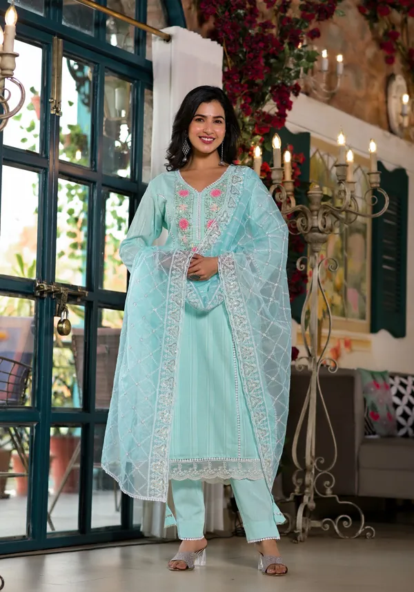 Sea_Green_Cotton_Premium_And_Elegant_Kurta_Sets_For_Women