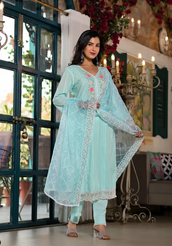 Sea_Green_Cotton_Premium_And_Elegant_Kurta_Sets_For_Women