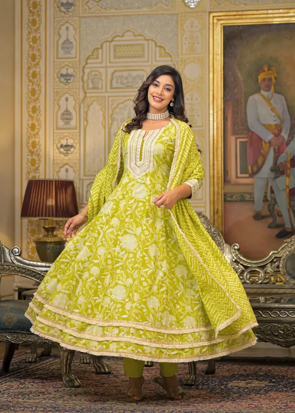 Lime_Green_Cotton_Premium_And_Elegant_Kurta_Sets_For_Women
