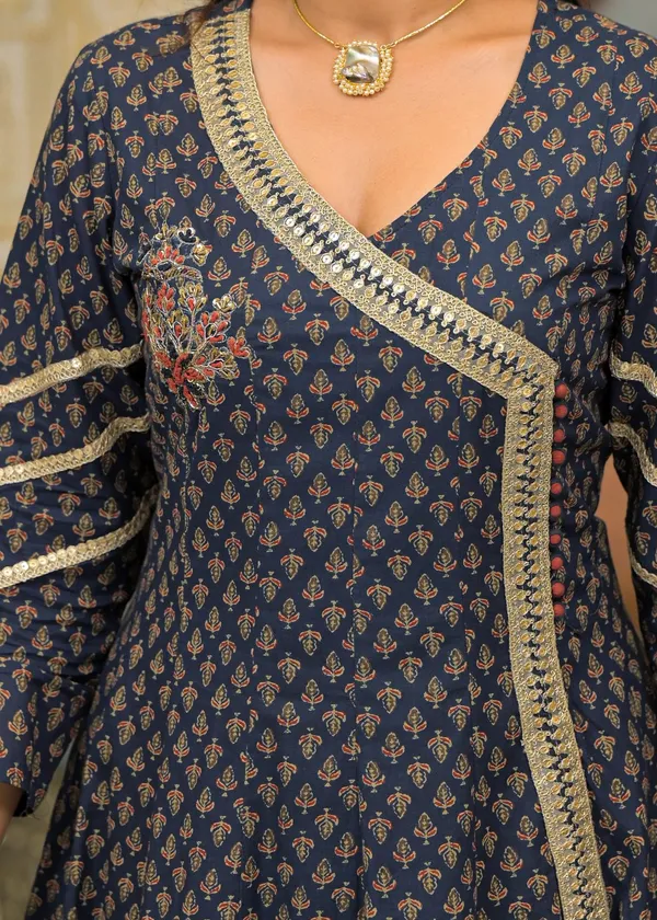 Navy_Blue_Cotton_Premium_And_Elegant_Kurta_Sets_For_Women