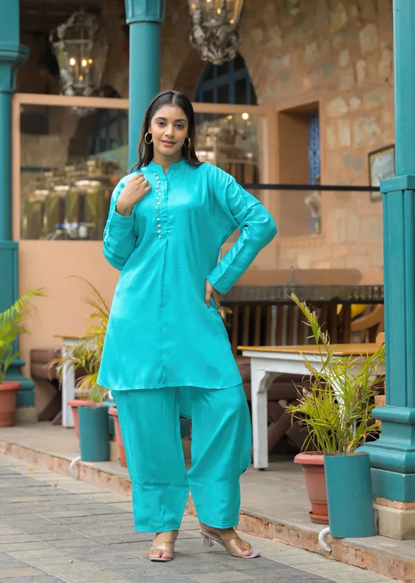 Turquoise_Blue_Cotton_Premium_And_Elegant_Co-Ord_Set_For_Women
