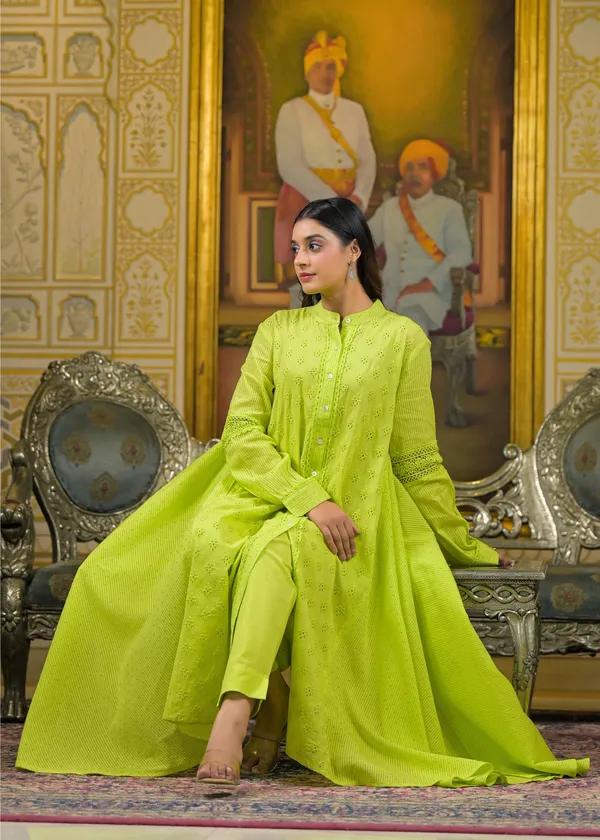 SKY_BLUE_SILK_Cotton_Premium_And_Elegant_Kurta_Sets_For_Women