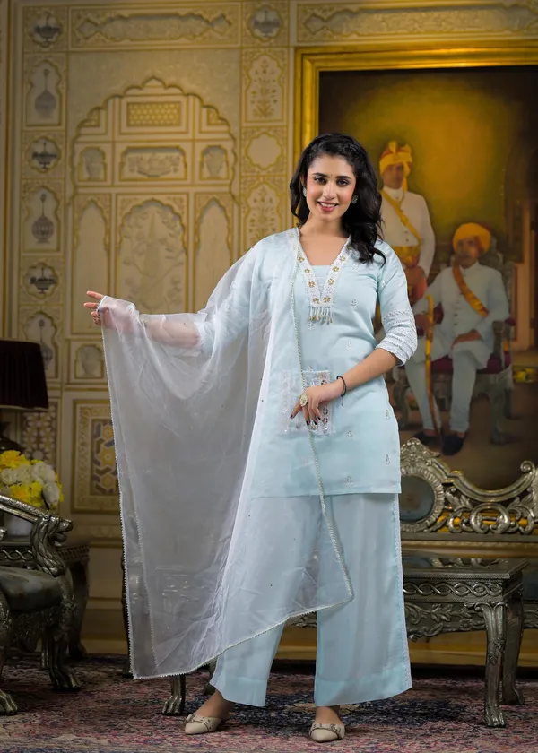 Sea_green_Georgette_Premium_And_Elegant_Kurta_Sets_For_Women