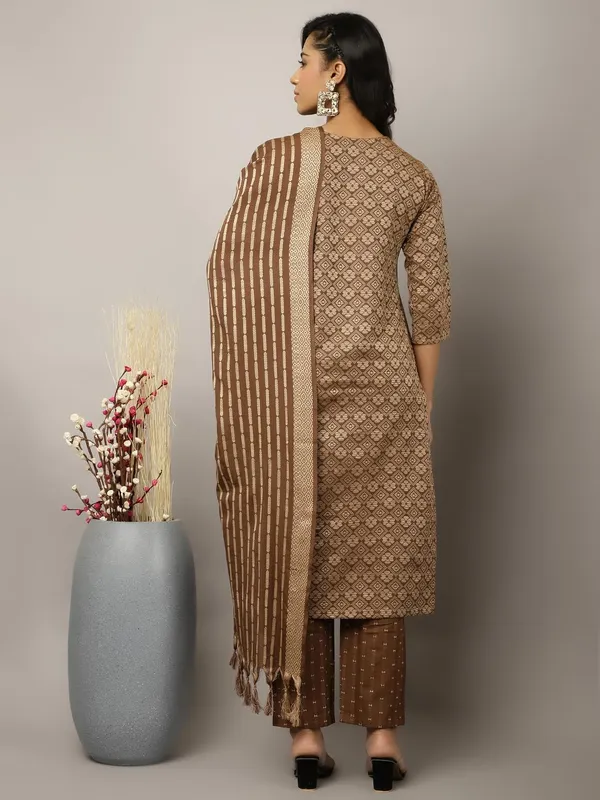 Brown_Jaipur_Kurti_Self-Design_Festive_Suit_Set
