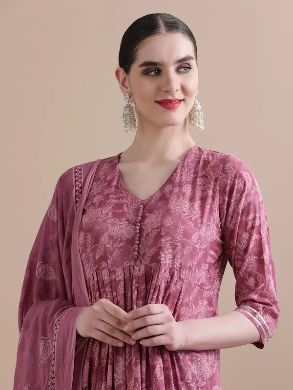 Purple_Jaipur_Kurti_Pure_Cotton_Floral_Flared_Gotta_Patti_Sawar_Suit_Sets_With_Dupatta