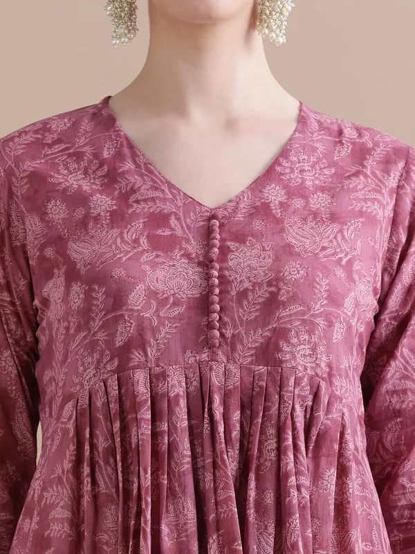 Purple_Jaipur_Kurti_Pure_Cotton_Floral_Flared_Gotta_Patti_Sawar_Suit_Sets_With_Dupatta