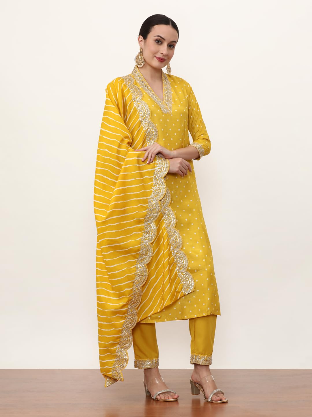 Mustard_Jaipur_Kurti_Embroidered_Ethnic_Motifs_Kurta_Sets_With_Dupatta