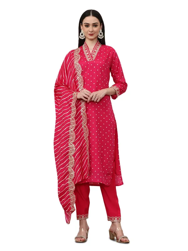 Magenta_Jaipur_Kurti_Embroidered_Ethnic_Motifs_Kurta_Sets_With_Dupatta
