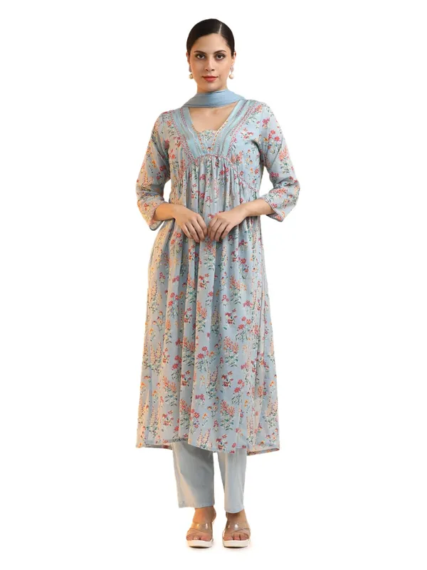 Blue_Jaipur_Kurti_Embroidered_Pure_Cotton_Floral_Kurta_Sets_With_Dupatta
