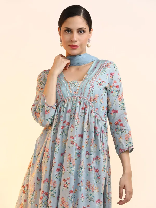 Blue_Jaipur_Kurti_Embroidered_Pure_Cotton_Floral_Kurta_Sets_With_Dupatta