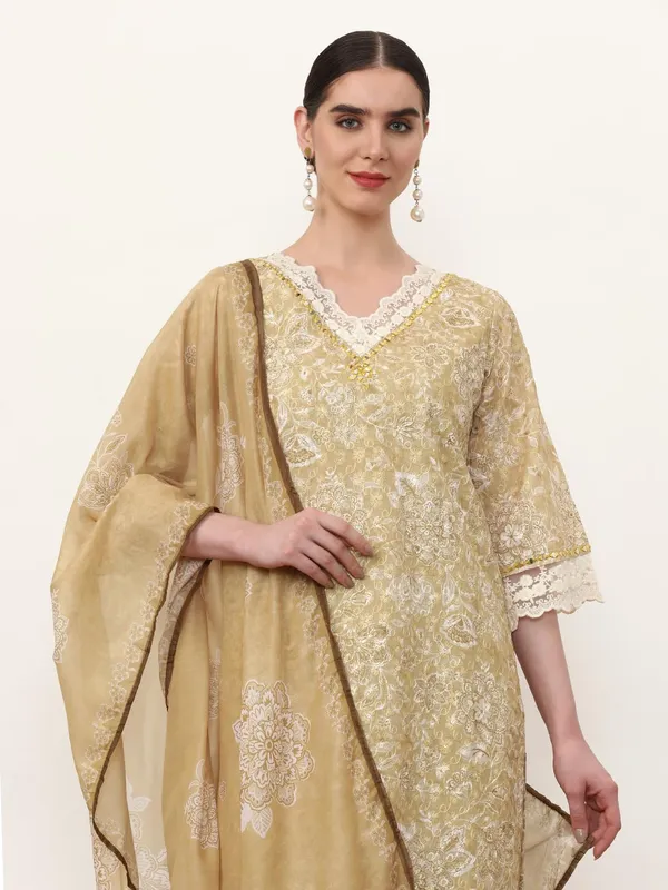Mustard_Jaipur_Kurti_Embroidered_Pure_Cotton_Floral_Kurta_Sets_With_Dupatta