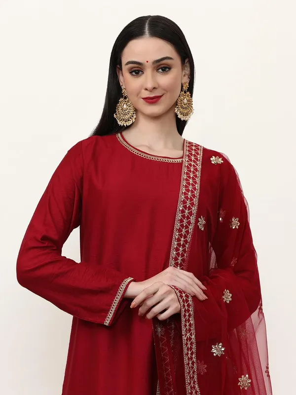 Jaipur_Kurti_Printed_Chanderi_Cotton_Floral_Kurta_Sets_With_Net_Dupatta