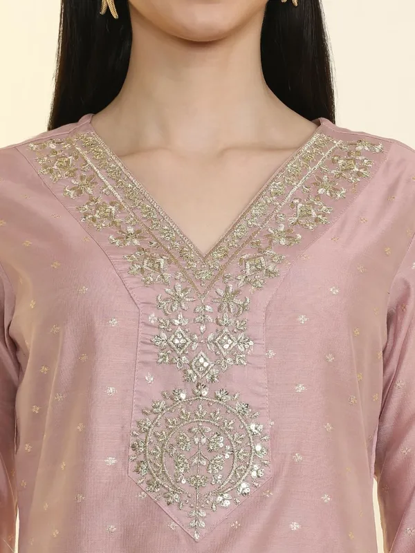 Pink_Jaipur_Kurti_Embroidered_Chanderi_Cotton_Solid_Kurta_Sets_With_Net_Dupatta