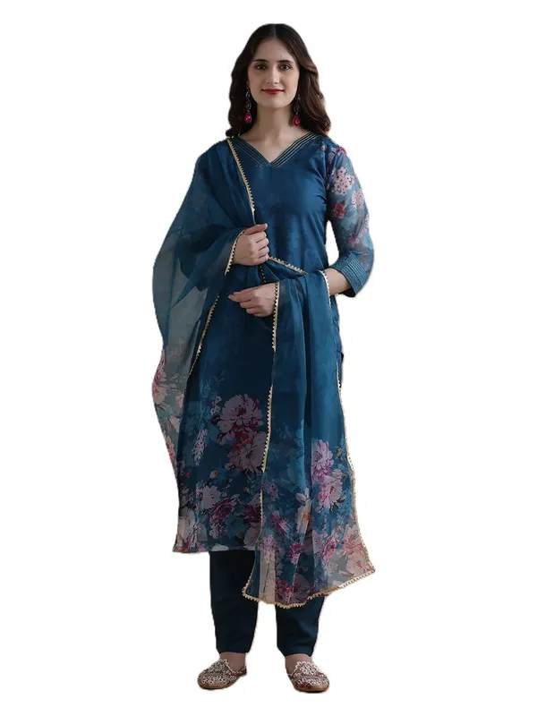 Navy_Blue_Jaipur_Kurti_Embroidered_Chanderi_Cotton_Ethnic_Motifs_Kurta_Sets_With_Dupatta