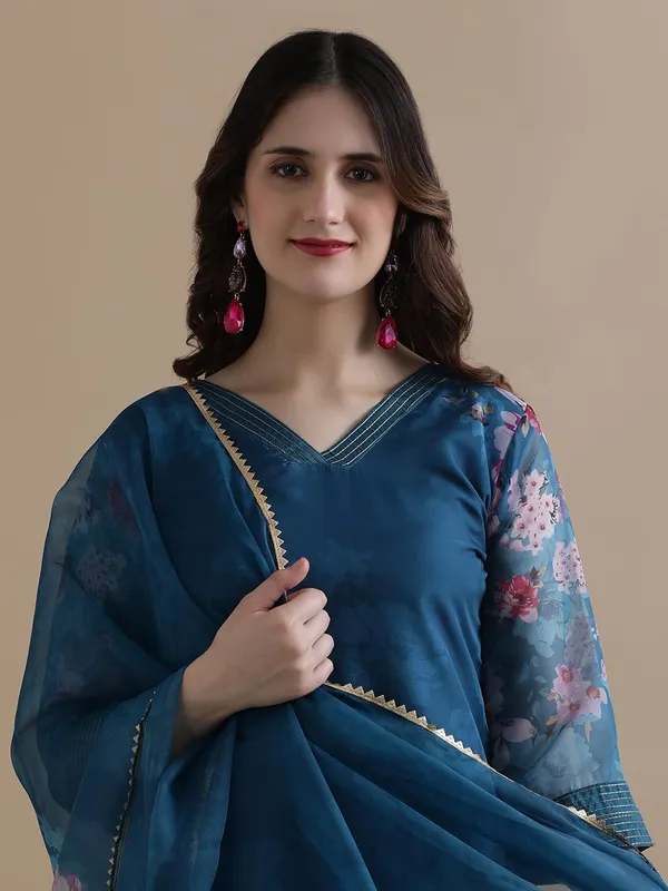 Navy_Blue_Jaipur_Kurti_Embroidered_Chanderi_Cotton_Ethnic_Motifs_Kurta_Sets_With_Dupatta