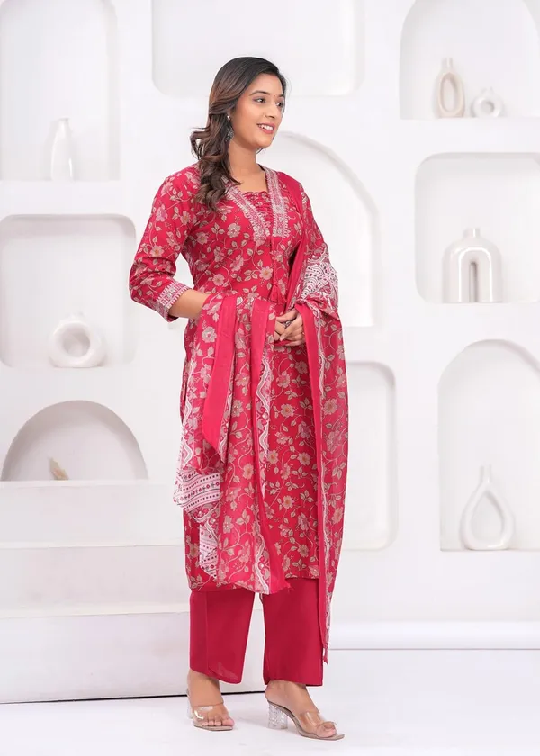 Women's_Pure_Cotton_Printed_With_Handwork_Kurta_with_Pants_and_Dupatta_Set_|_Ethnic_Set_|_Suit_Set_|_Kurta_Set