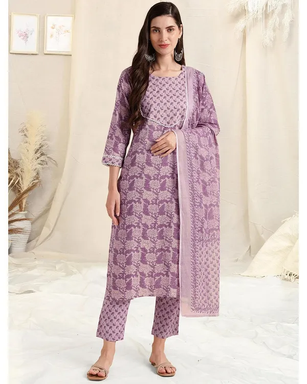 Purple_Women_Printed_Cotton_Straight_Kurta_And_Palazzo_With_Dupatta