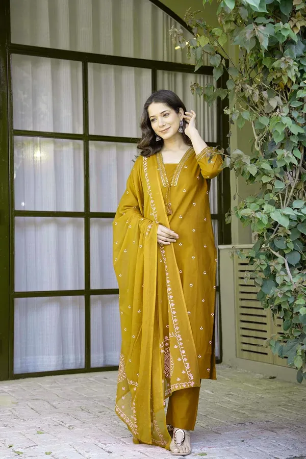 Yellow_Pure_Cotton_Printed_Straight_Kurta_Set_With_Palazzo_Pants_And_Dupatta