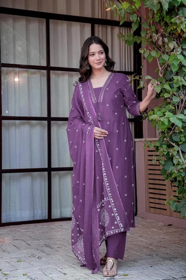 Purple_Pure_Cotton_Printed_Straight_Kurta_Set_With_Palazzo_Pants_And_Dupatta