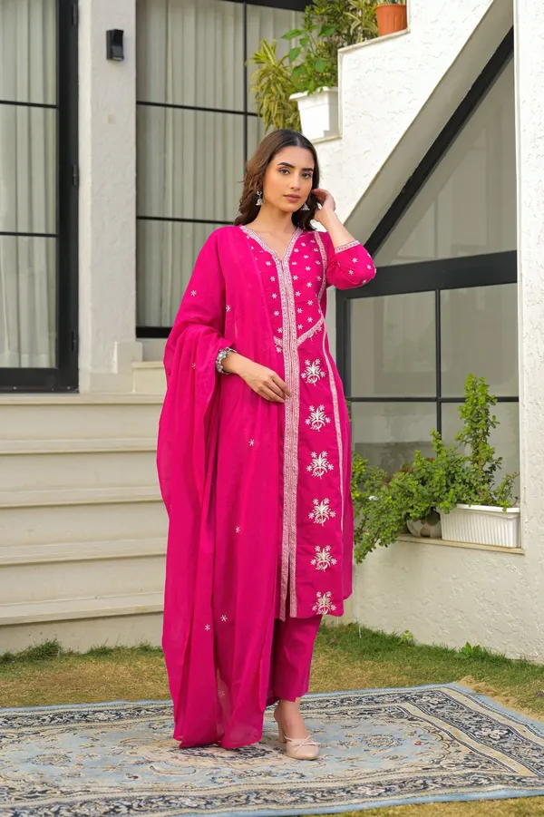 Rani_Pink_Cotton_Embroidered_Kurta_Palazzo_Set_With_Dupatta