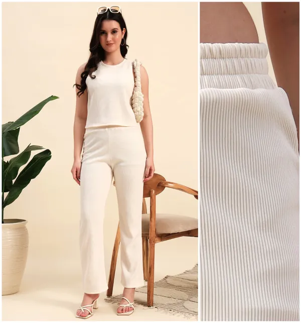 Cream_Premium_Poly_Blend_Co-Ord_Set_For_Women_Adults