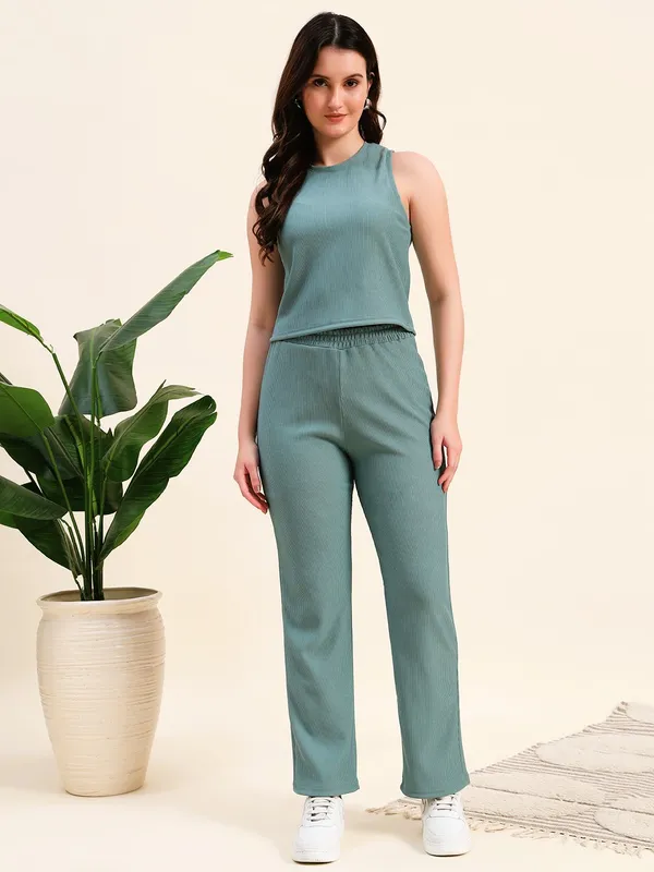 Green_Premium_Poly_Blend_Co-Ord_Set_For_Women_Adults
