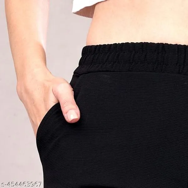 Black_Premium_Blend_Track_Pants_For_Women_Adults