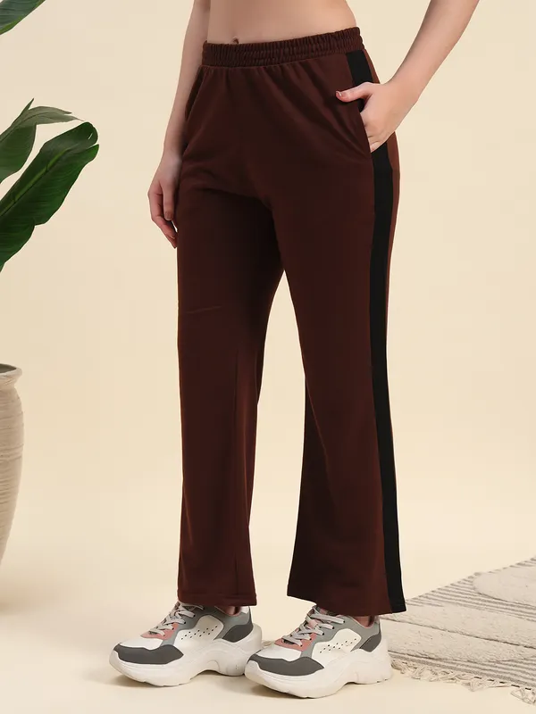 Brown_Premium_Poly_Lycra_Track_Pants_For_Women_Adults