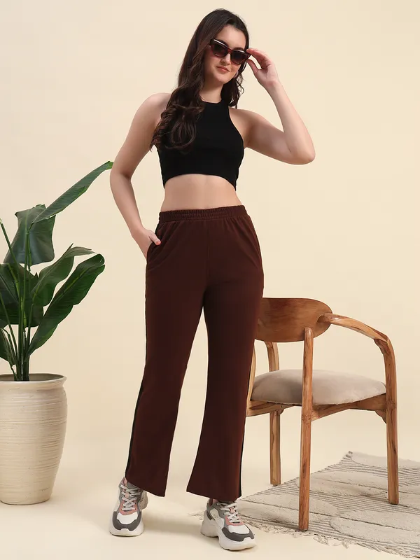 Brown_Premium_Poly_Lycra_Track_Pants_For_Women_Adults